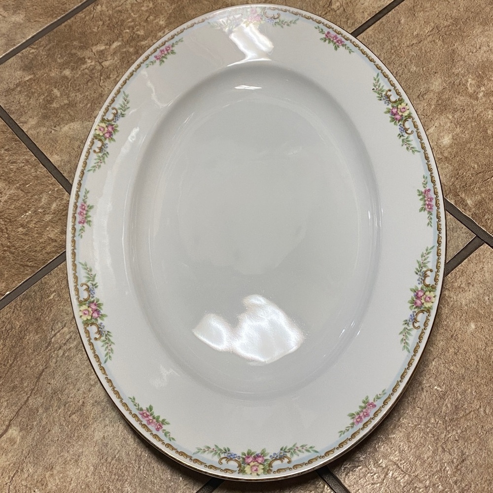 Vintage Bohemia Czechoslavakia Platter Dining Kitchen Serving China